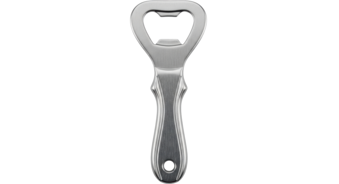 Isolated Silver Bottle Opener