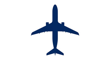 Isolated Airplane Silhouette