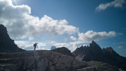 hiker in the mountains