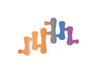 Equalizer Icon Isolated on White Background, Gradient Audio Frequency Level Symbol for Music and Sound Applications