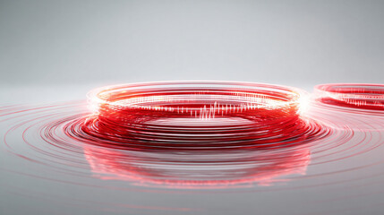 Red Digital Sound: A Stunning CGI Visualisation Exploring Auditory Depths and Vibrant Tech Aesthetics for Creative Projects
