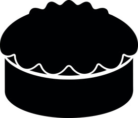 Sponge Cake Silhouette with Textured Top in Round Pan