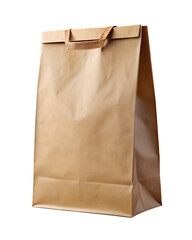 brown paper bag isolated on transparent png background