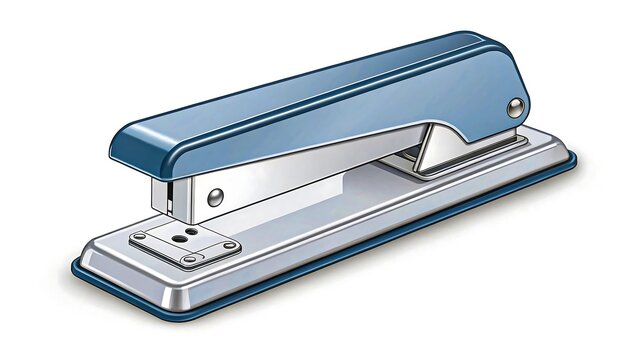 Get organized now with this sleek blue stapler for all your office and school document needs