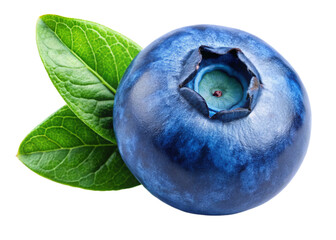 Obraz premium Blueberry in a pile isolated on a transparent or white background