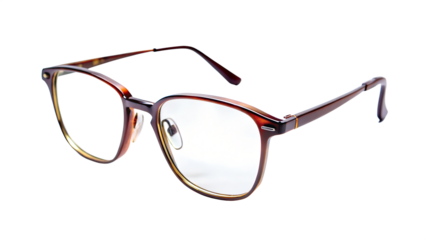 Stylish eyeglasses frame isolated on transparent background, a modern and elegant accessory for vision correction and fashion statement