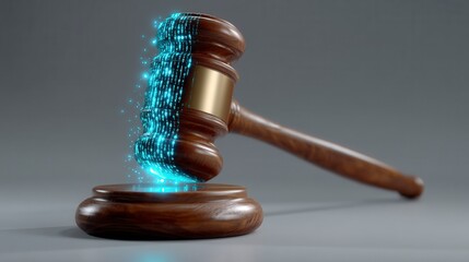 Digital Gavel Law Technology and Innovation Concept