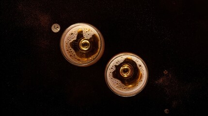 Dark-toned champagne toast scene with golden effervescence, tailored for New Year's campaigns, premium product launches, and sophisticated event invitations.