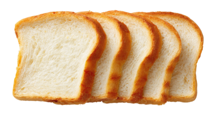 Four slices of fresh, light-colored bread, with golden-brown edges