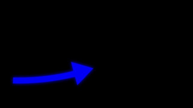 Growing business arrow on black. Profit arow .Business concept, growing chart. Concept of sales symbol icon with arrow moving up. Economic Arrow With Growing Trend,4k video. arrow animation, 