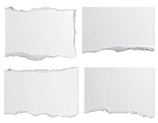 Torn white paper pieces grid pattern