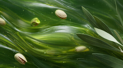 Captivating Green Waves: Mesmerizing Abstract Art for Modern Decor & Creative Projects, Evoking Serenity and Natural Beauty with Fluid Forms.
