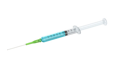 Fototapeta premium 3d render of a vaccine syringe isolated on transparent background