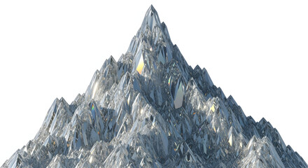 Crystal mountain peak ice mountain range glacier mountain landscape snow mountain adventure travel nature generated with ai