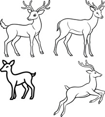 Simple Deer Outline Design 