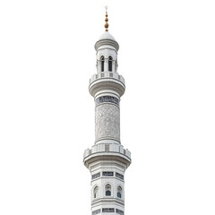 Isolated Mosque Minaret Cutout on Transparent Background
