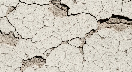 Fototapeta premium Cracked, light beige plaster wall texture