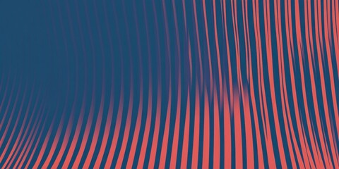Abstract background with modern curved lines pattern in red and blue colors creating dynamic motion. Minimal geometry with vibrant visual effect