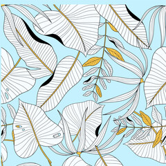 seamless pattern with feathers