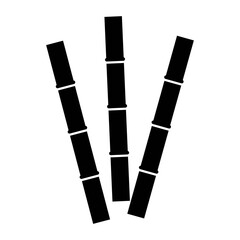 Bamboo plant silhouettes Bamboo parts and section of branches and leaves shapes for design Icon Vector Illustration button for social networking services, internet forums, news websites and blogs. Ico