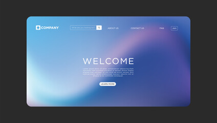 Modern website landing page with elegant design perfect for startups and small businesses