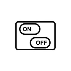 Vector icon of ON/OFF toggle switch for user interface design  