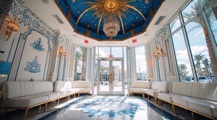 Obraz premium Elegant waiting area with ornate details.