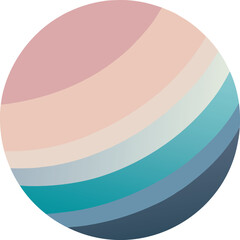 vector flat color pastel globe on the white background
