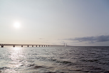 Oresund Bridge between Copenhagen, Denmark and Malmö, Sweden