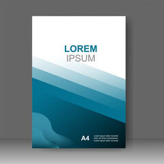 Fototapeta premium Cover design modern with blue line speed Background. for cover book. Annual report. Brochure template, Poster, catalog. Simple Flyer promotion. magazine. Vector illustration