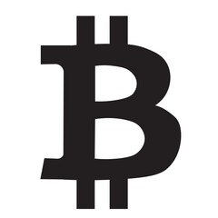 Bitcoin icon sign payment symbol. Cryptocurrency logo. Simple vector.