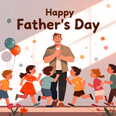 Happy fathers day poster animated 