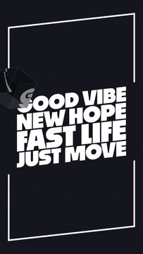 Vertical Text Animation with Passing 3D Cube Effect