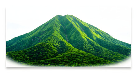 Lush green mountain landscape scenic view nature photography peak summit trees forest outdoor travel hike generated with ai