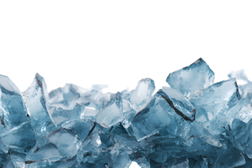 Shattered ice crystals on black background cold winter frozen texture