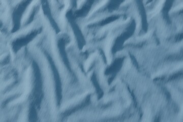 Soft Blue Ripstop Fabric with Organic Wrinkles under Diffuse Sunlight
