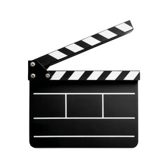Obraz premium Isolated Clapperboard on Transparent Background for Film Production