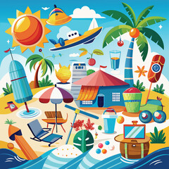 Summer icon vector design 