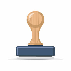 Rubber stamp with wooden handle
