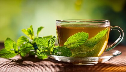 green tea with mint