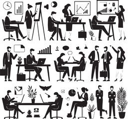 Fototapeta premium Business team members working together scenes.
