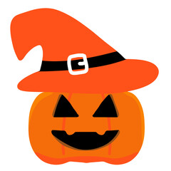 halloween pumpkin with hat