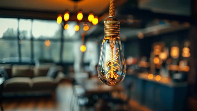 Warm-toned decorative bulb in a close-up view, showcasing its unique design.