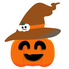 halloween pumpkin with hat