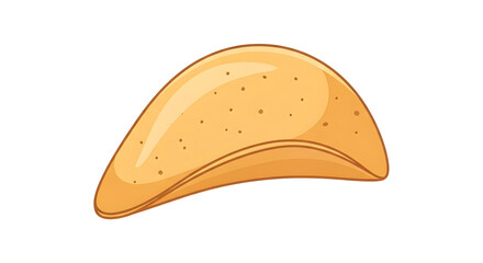 Crispy and Delicious Potato Chip Illustration for Snack Lovers