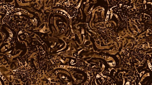 Abstract brown and gold textured pattern