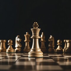 Chess King Dominating the Board A Strategic Game of Leadership and Vision A Symbol of Power and Intelligence