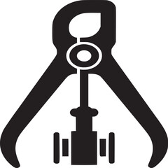 Caliper Icon, Black and White