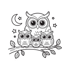 Bold and Easy Cozy Halloween Coloring Pages, Vector Illustration, Black and White, Halloween, Coloring Pages, Bold and Easy Halloween Printable, Halloween holiday, Cozy Halloween Coloring Page,