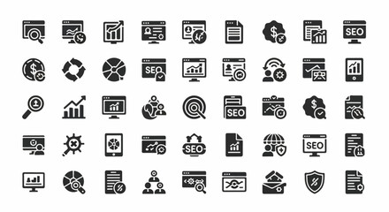 Collection of SEO and Digital Marketing Icons